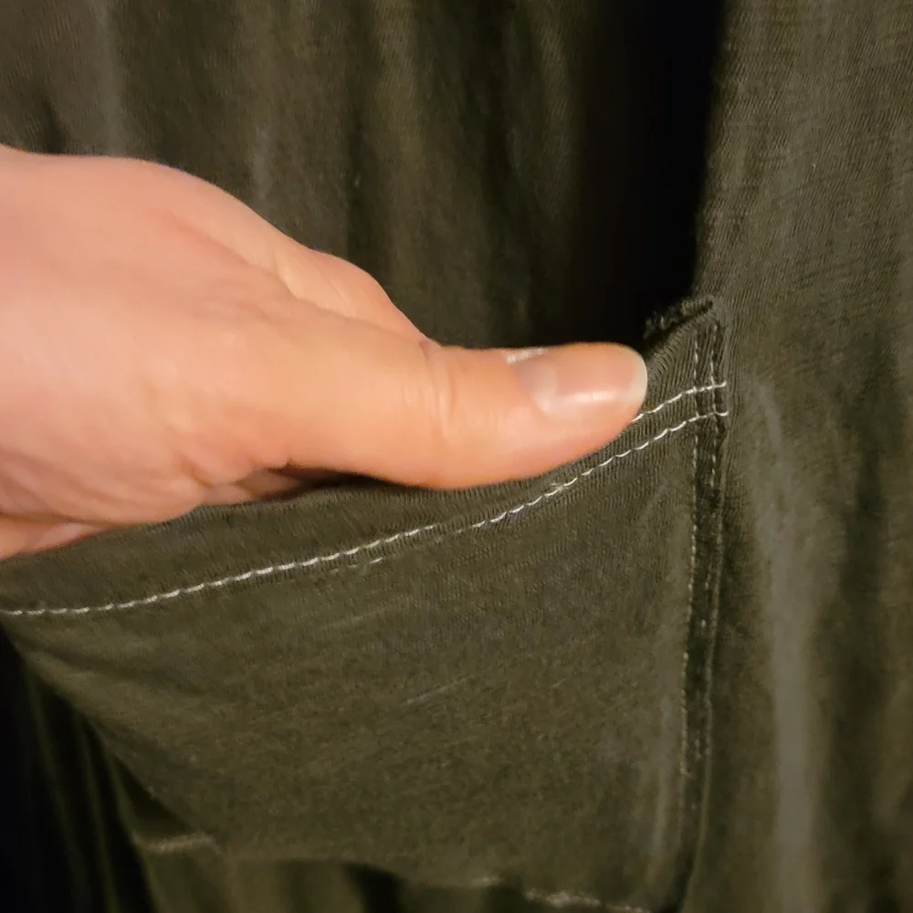 NATURAL LIFE Olive Green V‑Neck Relaxed Jumpsuit - Picture 5 of 10